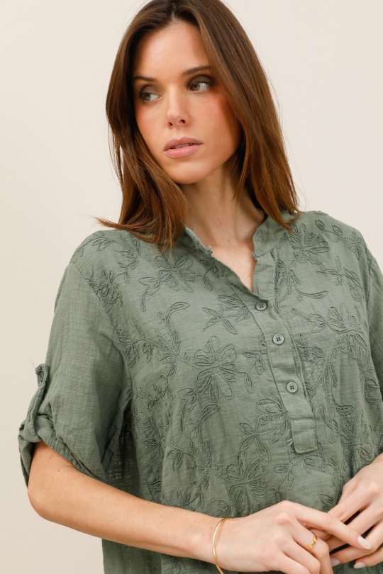 Tuniche Donna Khaki CHANA MOD CH361 Efashion Paris