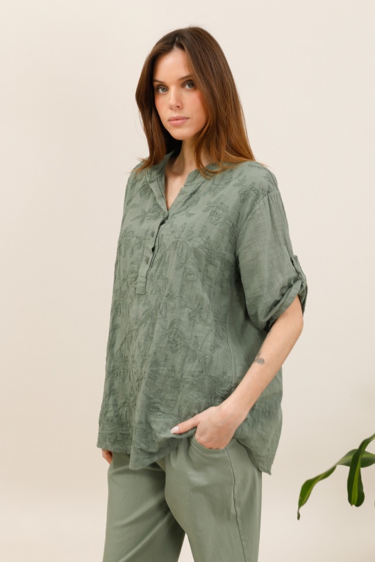 Tuniche Donna Khaki CHANA MOD CH361 Efashion Paris