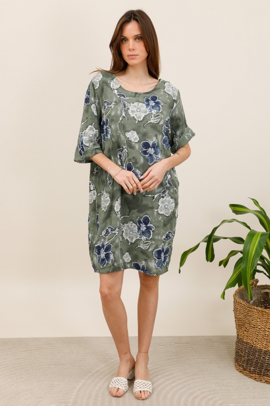 Abiti corti Donna Khaki CHANA MOD TU210 Efashion Paris