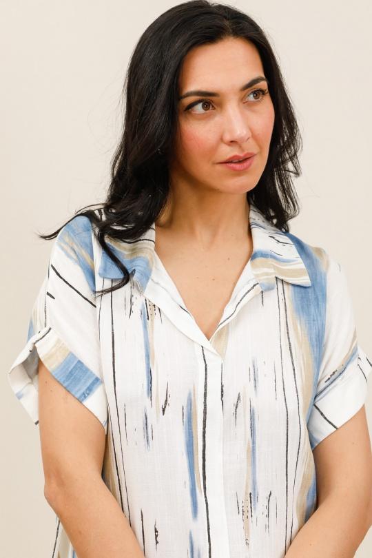 T-shirts Donna Sky blue CHANA MOD CH363 Efashion Paris