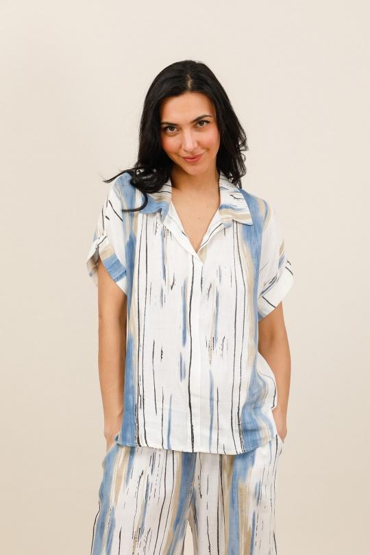 T-shirts Donna Sky blue CHANA MOD CH363 Efashion Paris