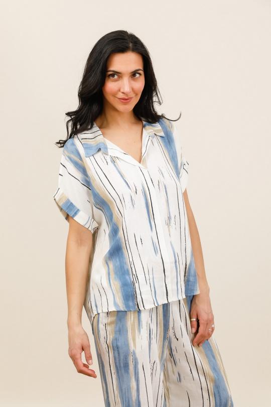 T-shirts Donna Sky blue CHANA MOD CH363 Efashion Paris