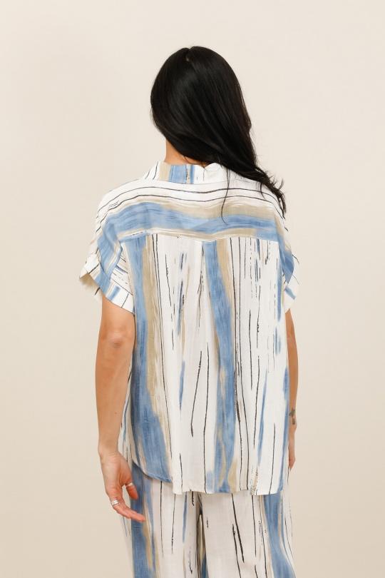 T-shirts Donna Sky blue CHANA MOD CH363 Efashion Paris