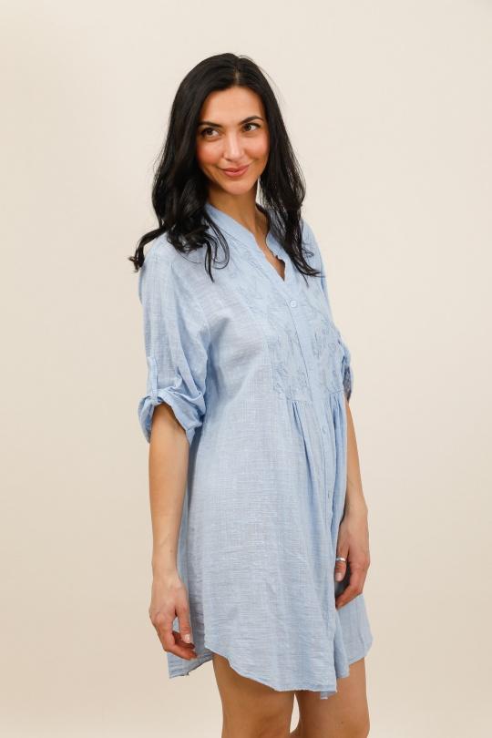 Robes courtes Femme Bleu ciel CHANA MOD CH362 Efashion Paris