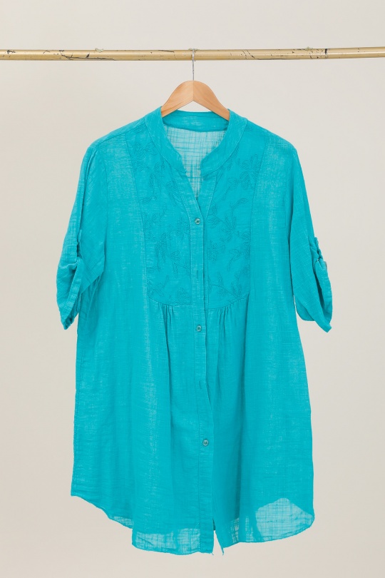 Robes courtes Femme Bleu ciel CHANA MOD CH362 Efashion Paris