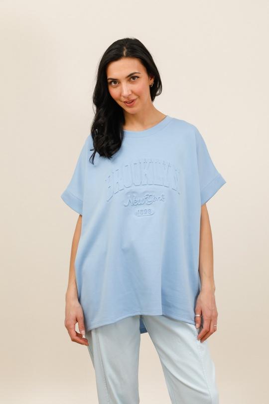 Felpa Donna Sky blue CHANA MOD SW26 Efashion Paris