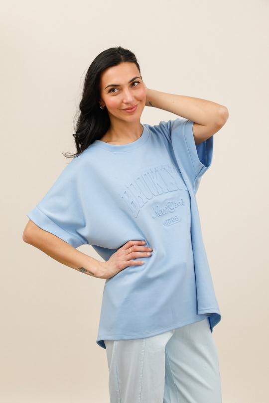 Felpa Donna Sky blue CHANA MOD SW26 Efashion Paris