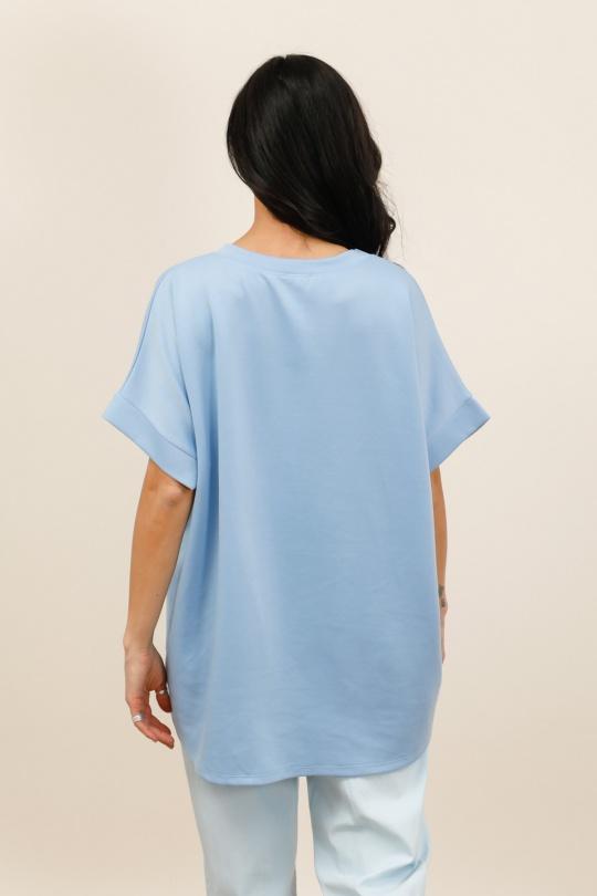 Felpa Donna Sky blue CHANA MOD SW26 Efashion Paris