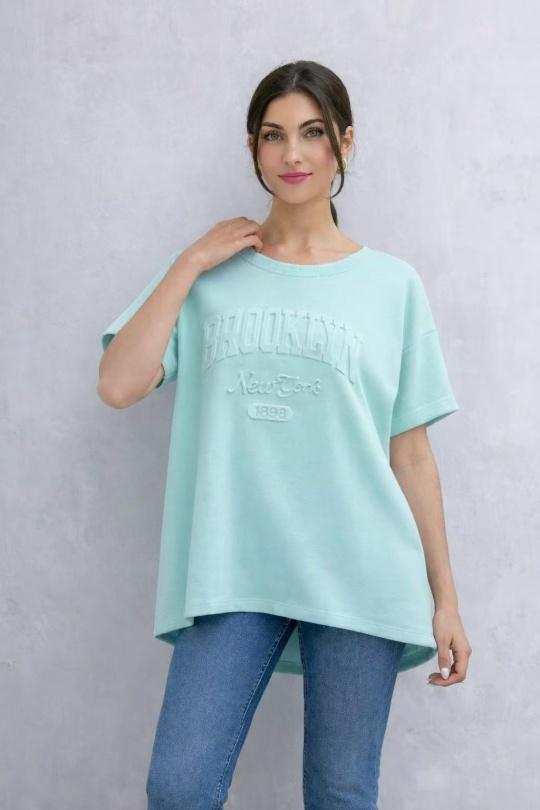 Felpa Donna Sky blue CHANA MOD SW26 Efashion Paris