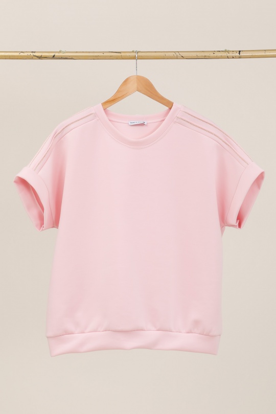 Felpa Donna Sky blue CHANA MOD SW27 Efashion Paris