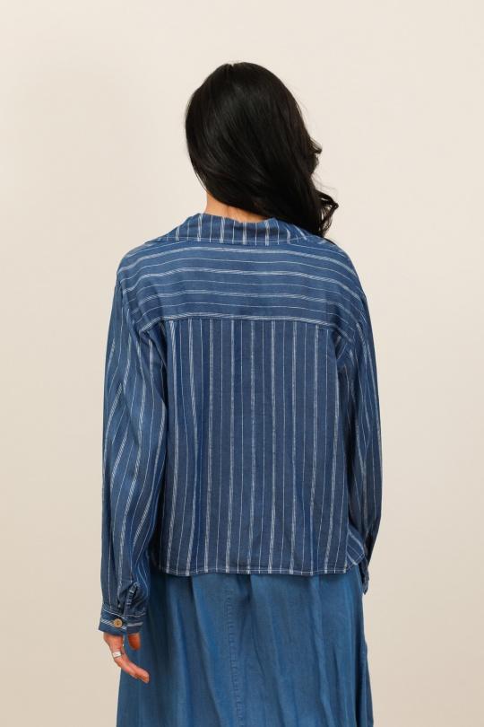 Camicie Donna Marine blue CHANA MOD CH2629 Efashion Paris