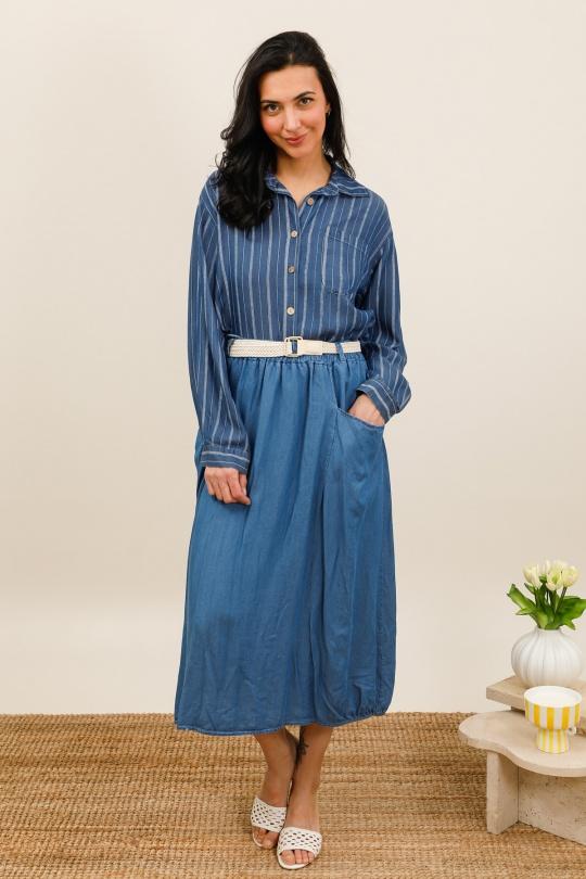 Gonne Donna Jean blue CHANA MOD J71 Efashion Paris