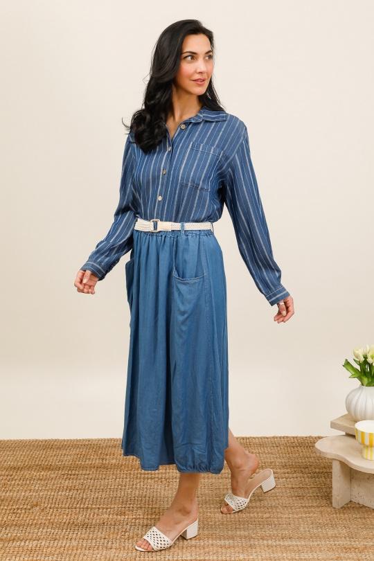 Gonne Donna Jean blue CHANA MOD J71 Efashion Paris