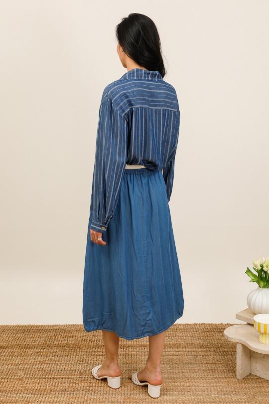 Gonne Donna Jean blue CHANA MOD J71 Efashion Paris