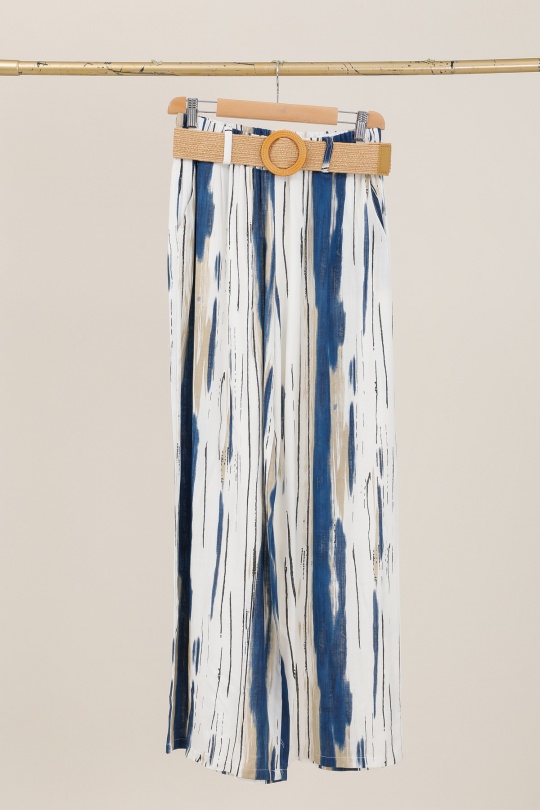 Pantaloni Donna Sky blue CHANA MOD PT352 Efashion Paris