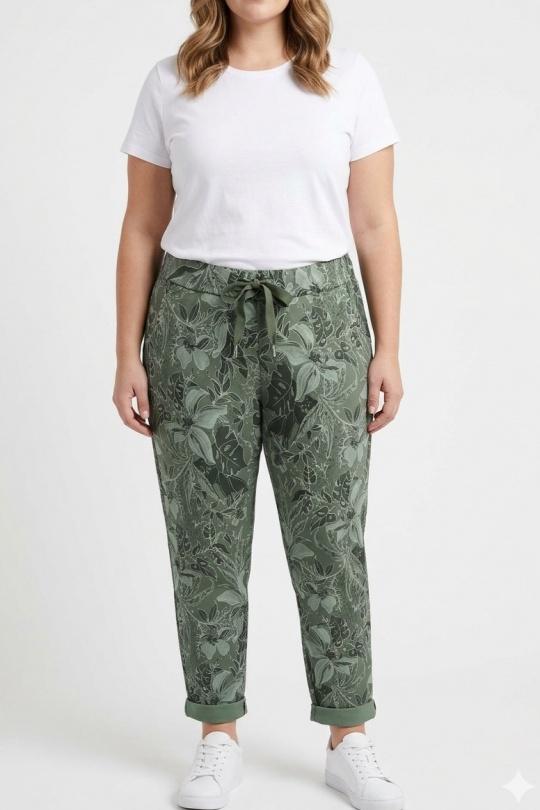 Pantalons Femme Kaki CHANA MOD PT338 Efashion Paris