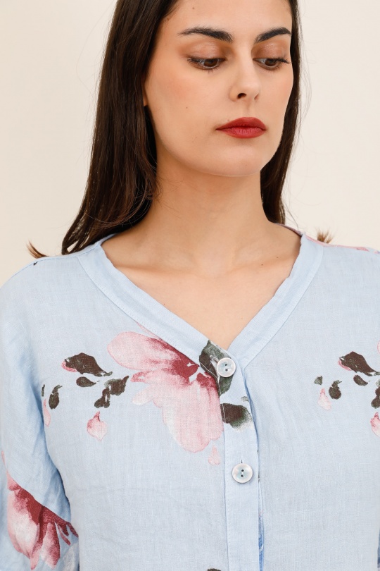 Chemises Femme Bleu ciel CHANA MOD V25 Efashion Paris