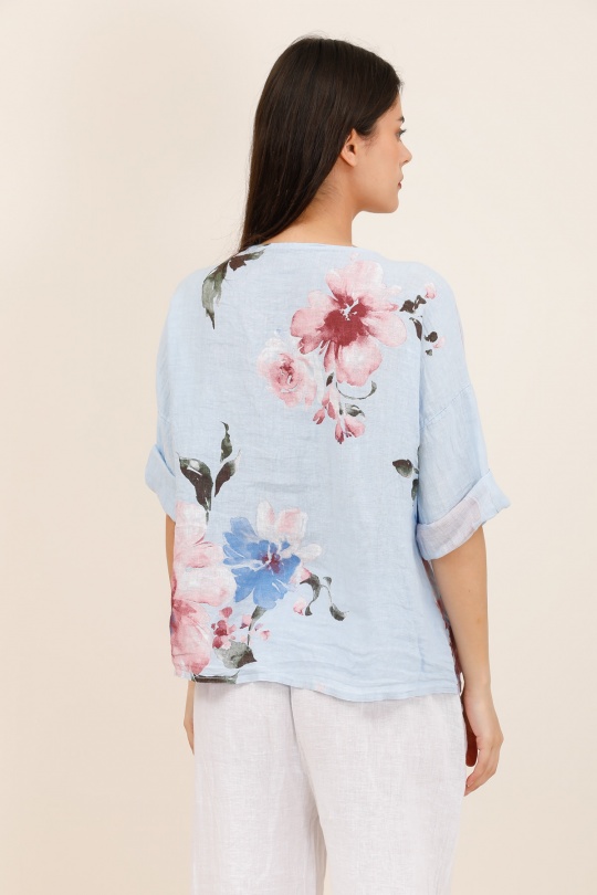 Chemises Femme Bleu ciel CHANA MOD V25 Efashion Paris