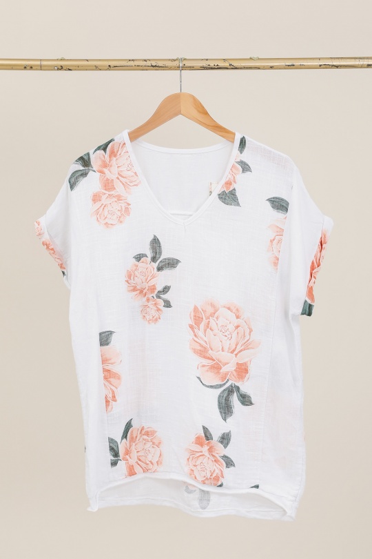 T-shirts Donna Beige CHANA MOD H370 Efashion Paris