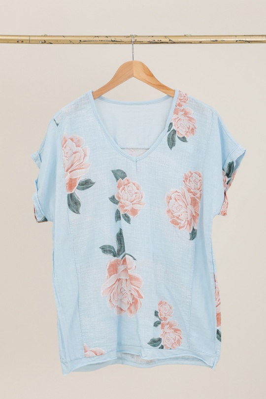 T-shirts Donna Beige CHANA MOD H370 Efashion Paris