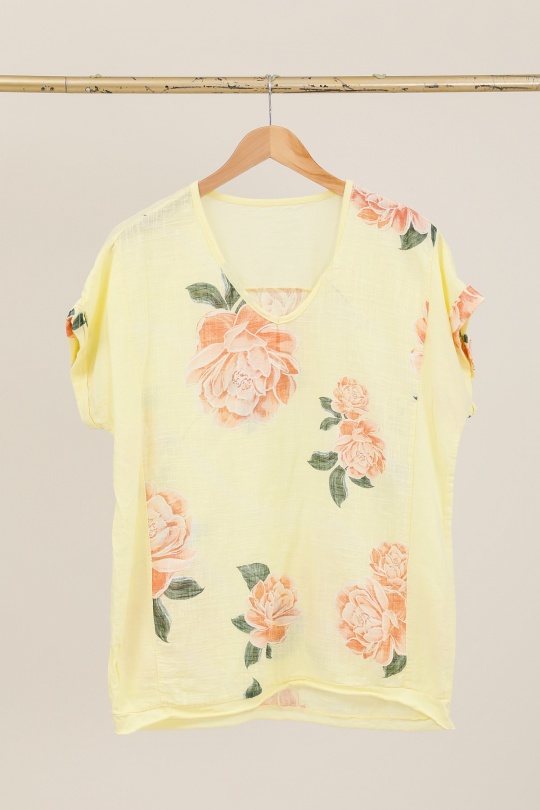 T-shirts Donna Beige CHANA MOD H370 Efashion Paris