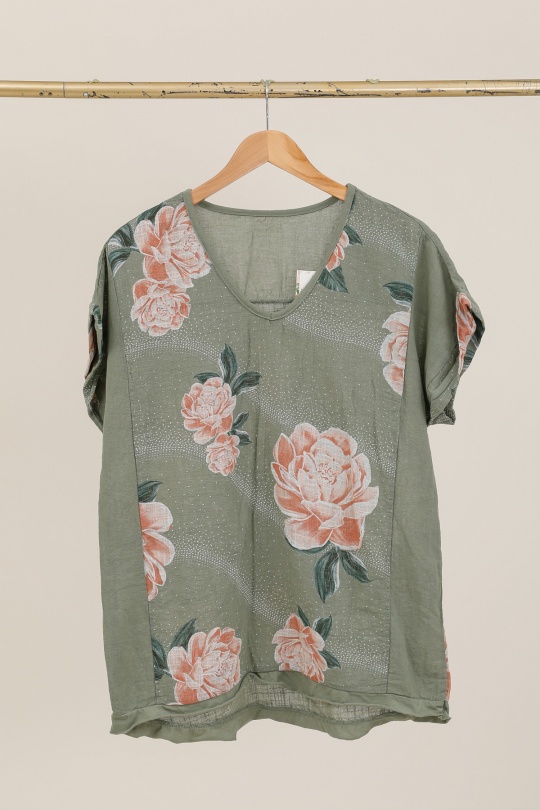 T-shirts Donna Beige CHANA MOD H370 Efashion Paris