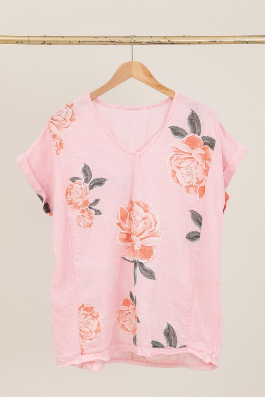 T-shirts Donna Beige CHANA MOD H370 Efashion Paris