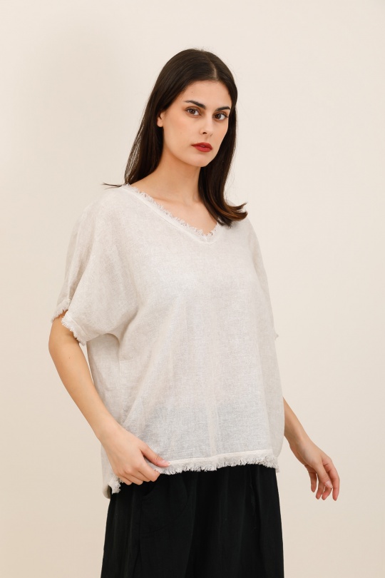 T-shirts Donna Beige CHANA MOD H319 Efashion Paris