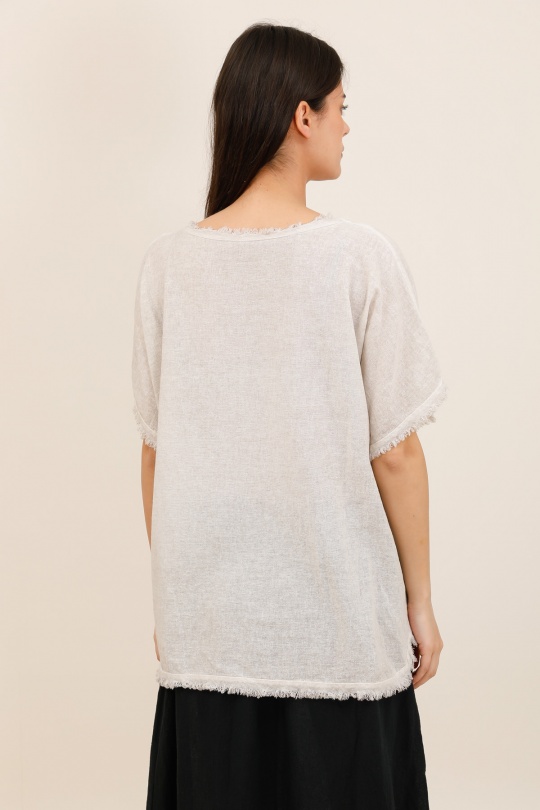 T-shirts Donna Beige CHANA MOD H319 Efashion Paris