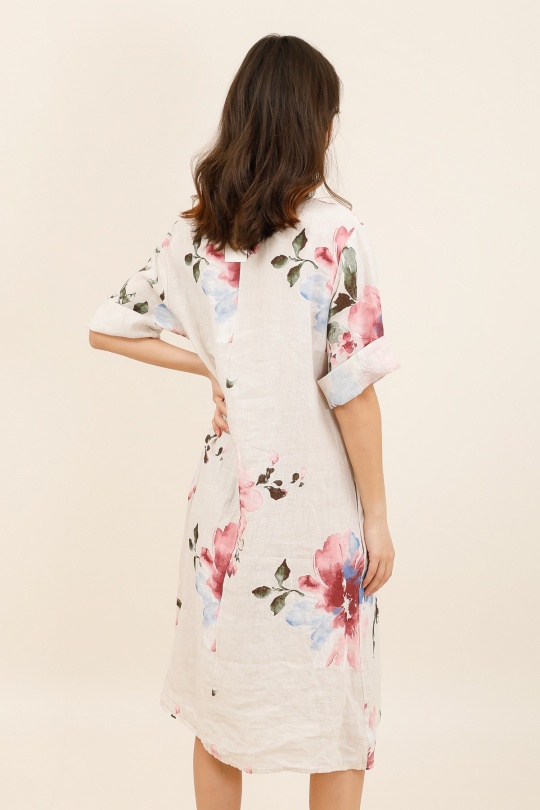 Abiti al polpaccio Donna Beige CHANA MOD R616 Efashion Paris