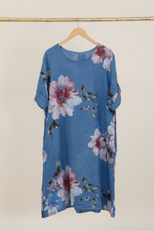 Abiti al polpaccio Donna Beige CHANA MOD R616 Efashion Paris