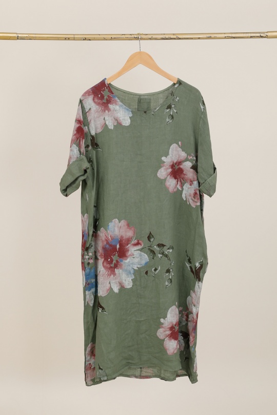 Abiti al polpaccio Donna Beige CHANA MOD R616 Efashion Paris