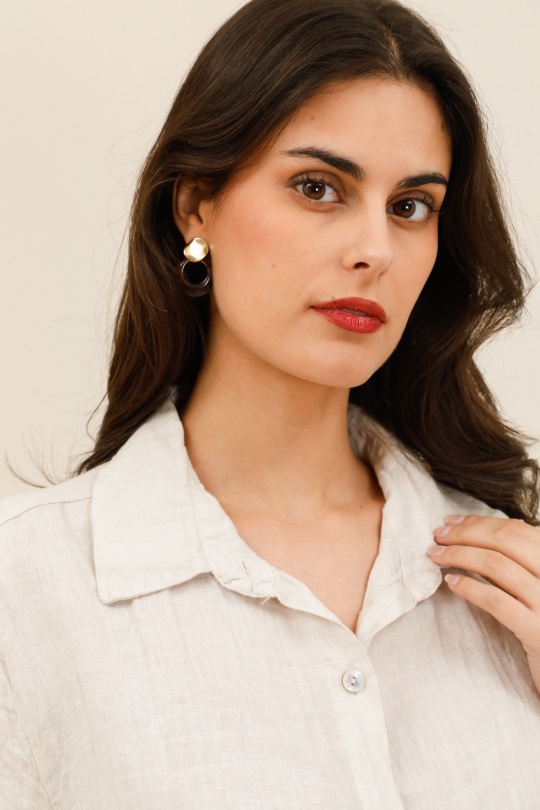 Shirts Women Beige CHANA MOD CH366 Efashion Paris