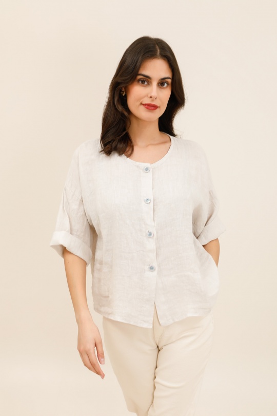 Shirts Women Beige CHANA MOD V27 Efashion Paris