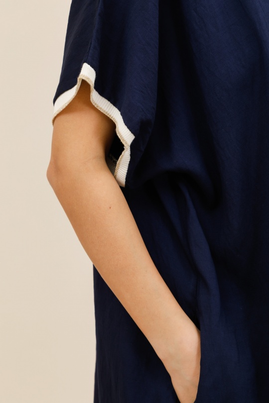 Robes longues Femme Bleu marine CHANA MOD R617 Efashion Paris