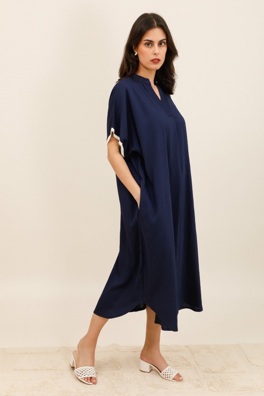 Robes longues Femme Bleu marine CHANA MOD R617 Efashion Paris