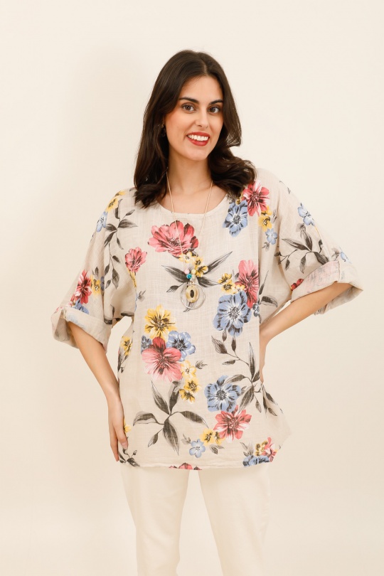 Blouses Femme Beige CHANA MOD H318 Efashion Paris