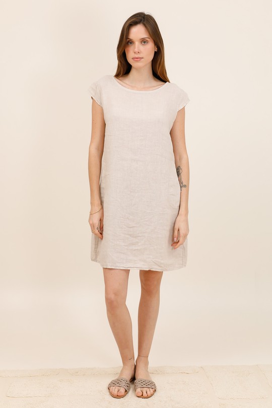 Robes courtes Femme Beige CHANA MOD TU3351 Efashion Paris