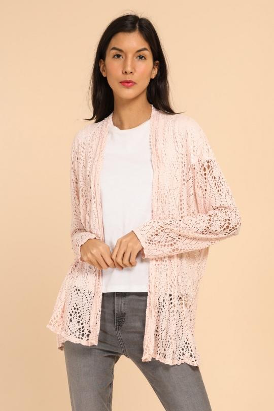 Cardigan Donna Pink CHANA MOD H05 Efashion Paris