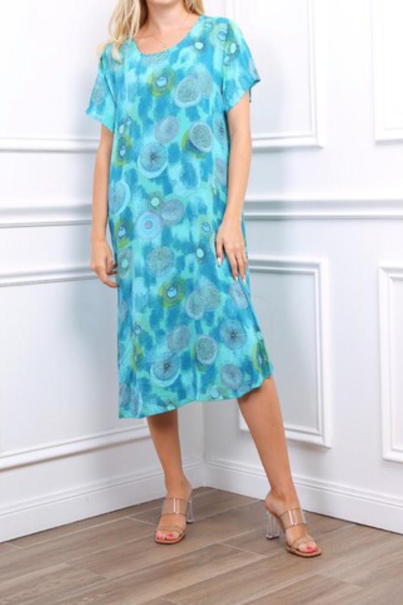 Abiti al polpaccio Donna Canard green CHANA MOD R03 #c Efashion Paris