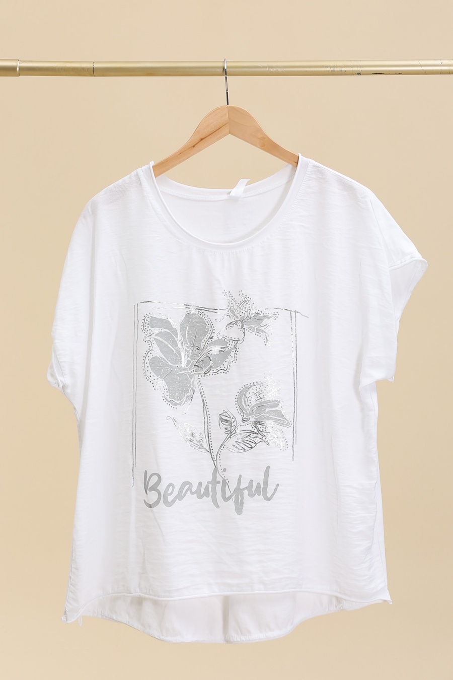 T-shirts Femme Blanc CHANA MOD H209 #c Efashion Paris