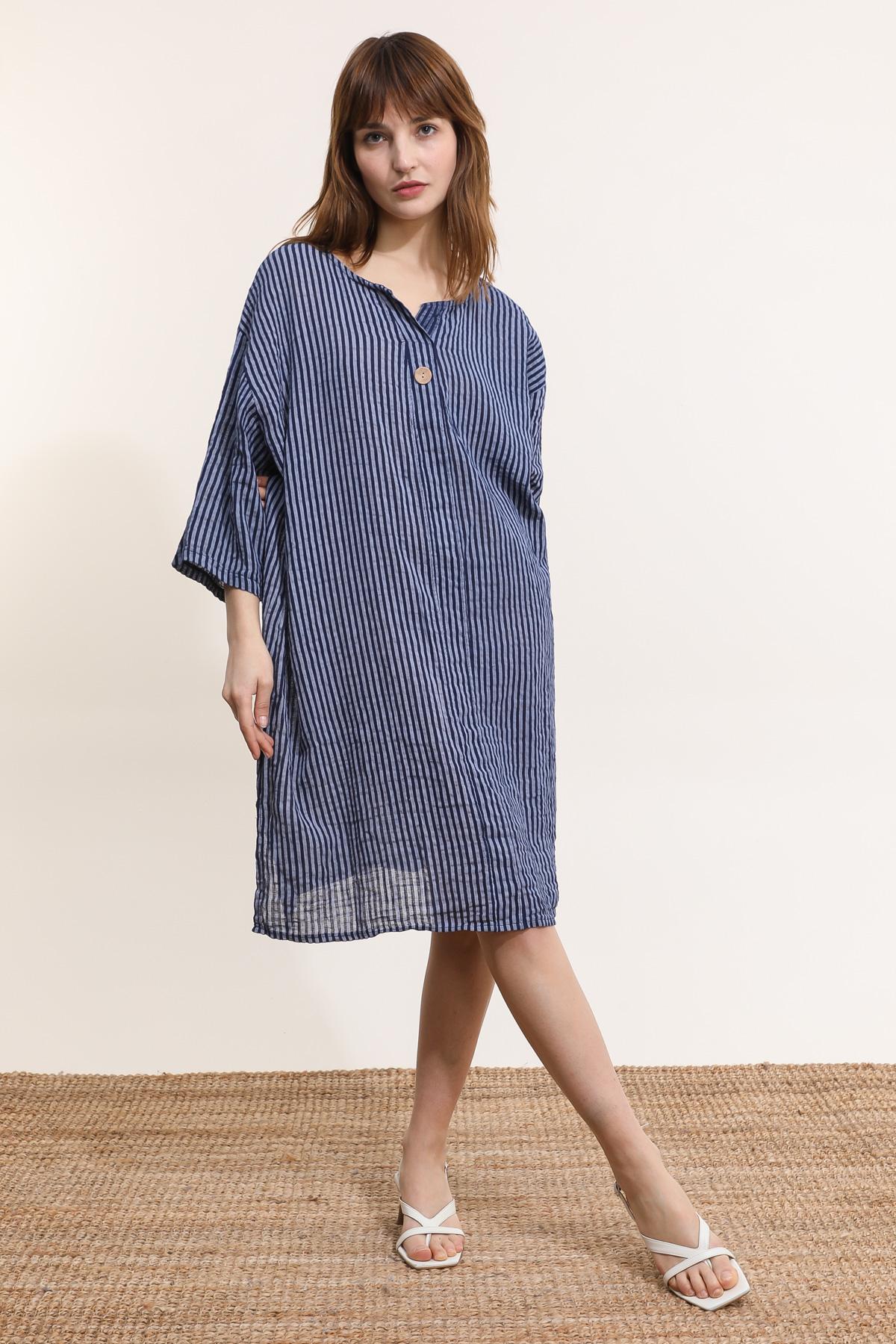 Robes courtes Femme Bleu marine CHANA MOD TU02 #c Efashion Paris