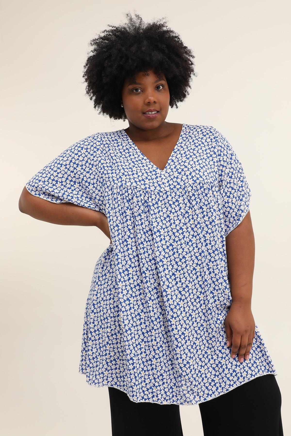 Tuniques Femme Bleu royal CHANA MOD TU307 #c Efashion Paris