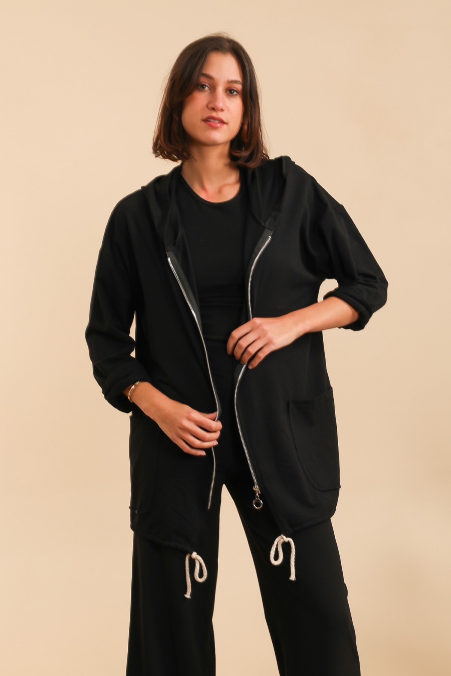 Cardigans Women Black CHANA MOD G33 #c Efashion Paris