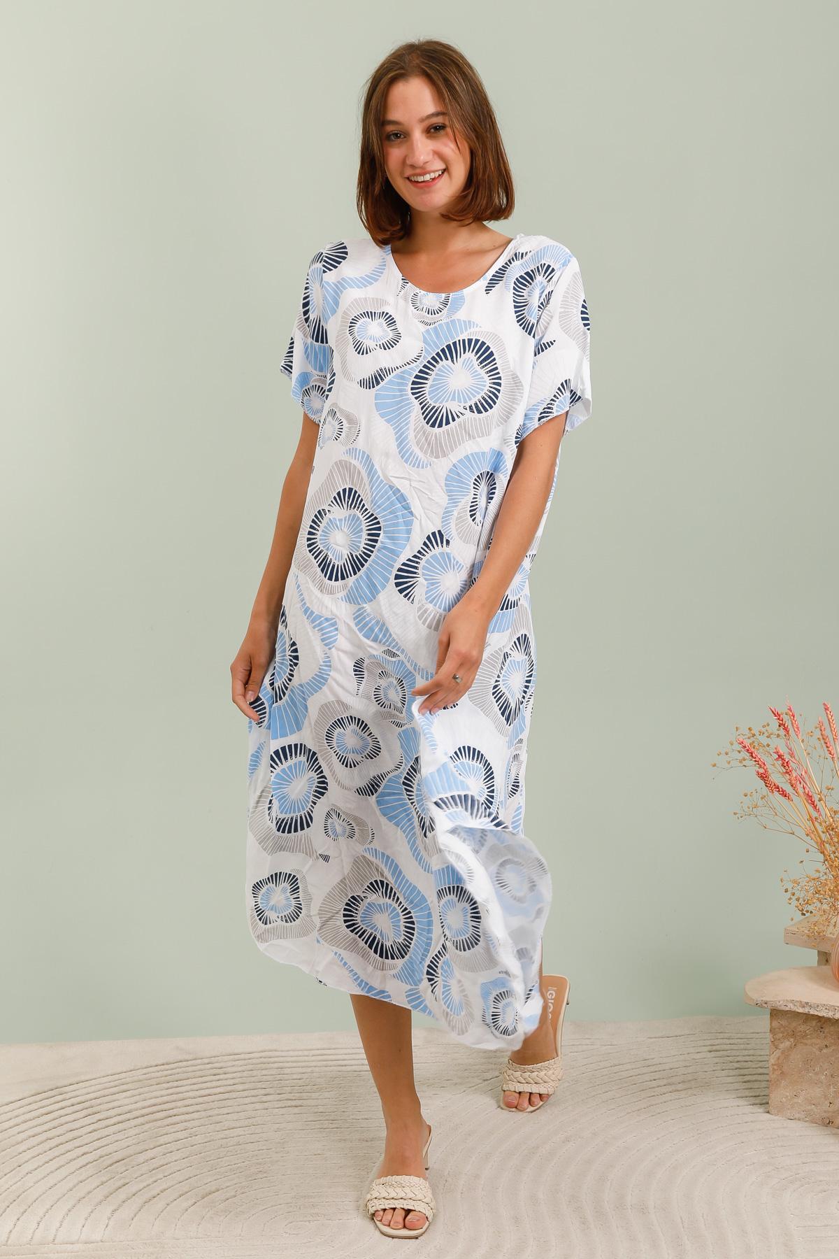 Robes longues Femme Blanc CHANA MOD R607 #c Efashion Paris