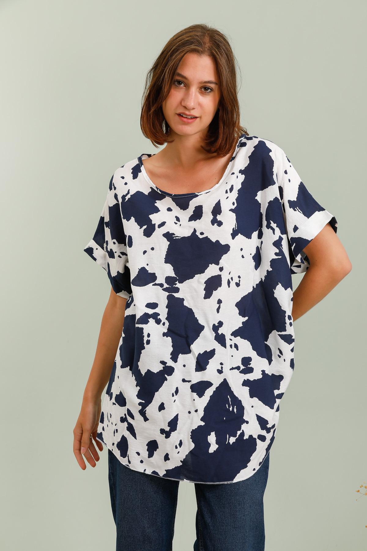 Blouses Femme Bleu marine CHANA MOD H629 #c Efashion Paris