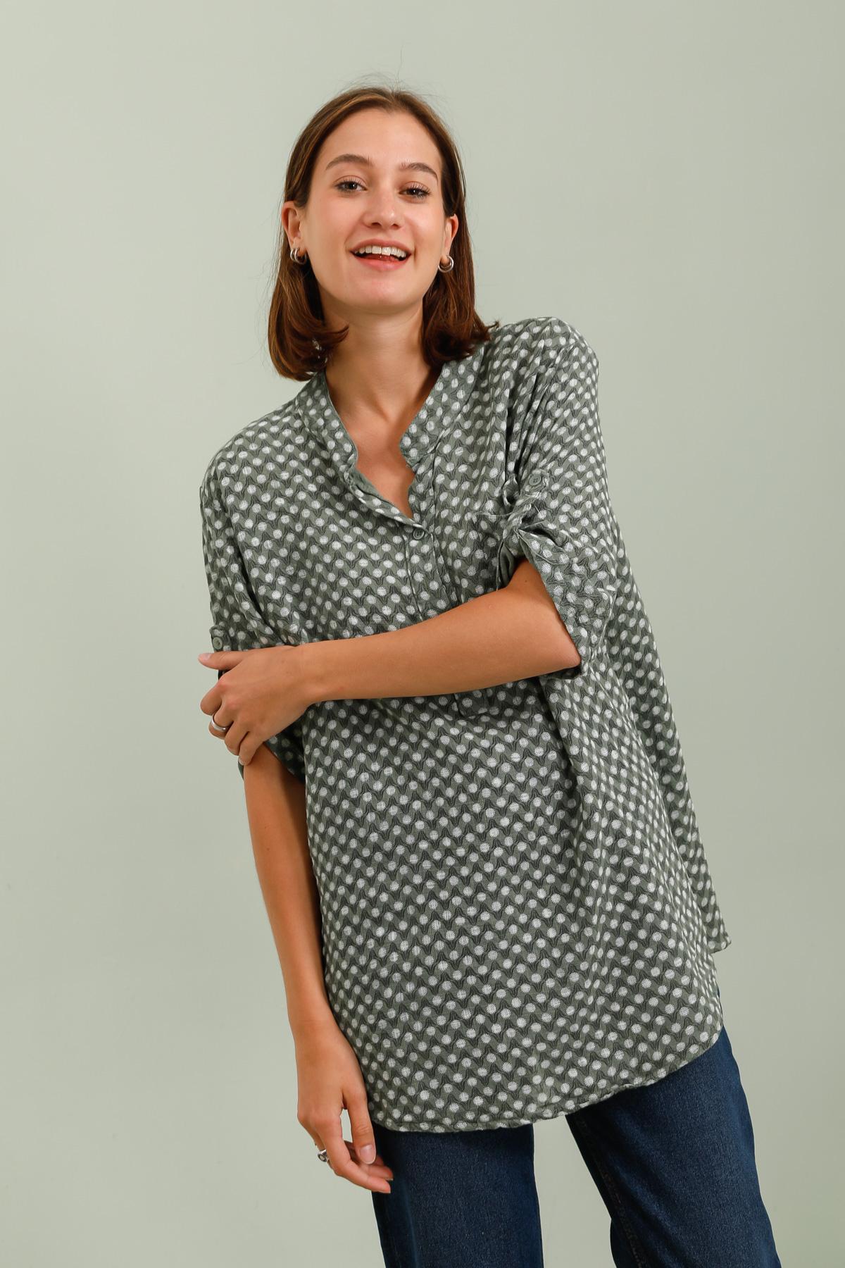 Blouses Femme Kaki CHANA MOD CH338 #c Efashion Paris