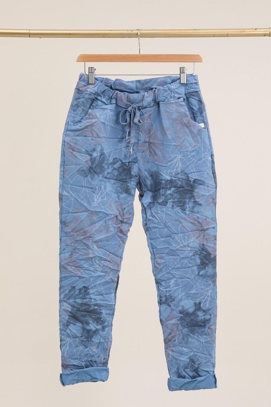 Trousers Women Jean blue CHANA MOD PT285 #c Efashion Paris