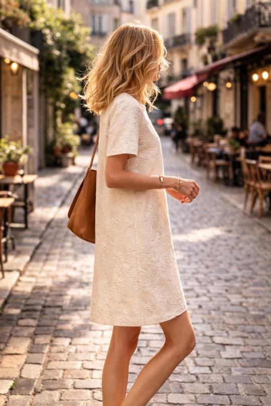 Robes courtes Femme Beige CIMINY C11227 Efashion Paris