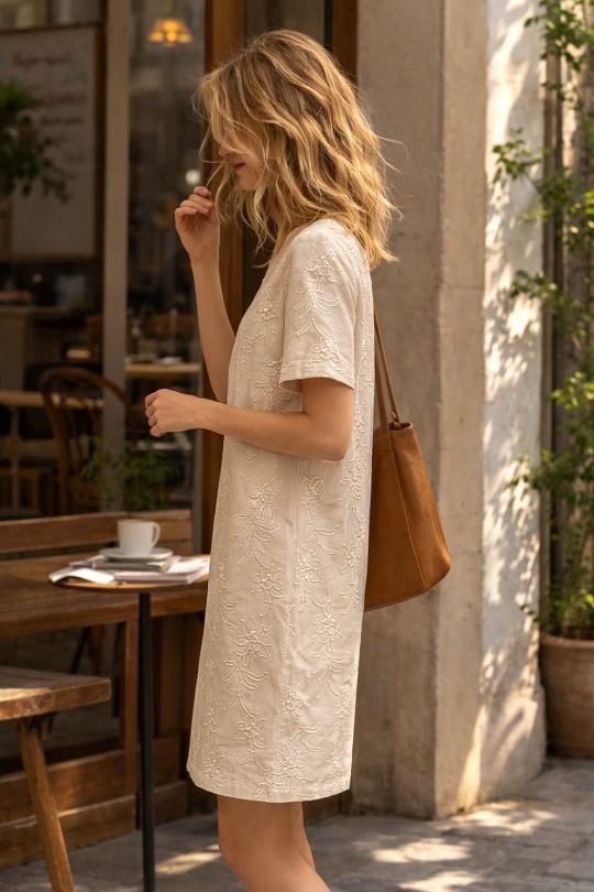 Robes courtes Femme Beige CIMINY C11227 Efashion Paris